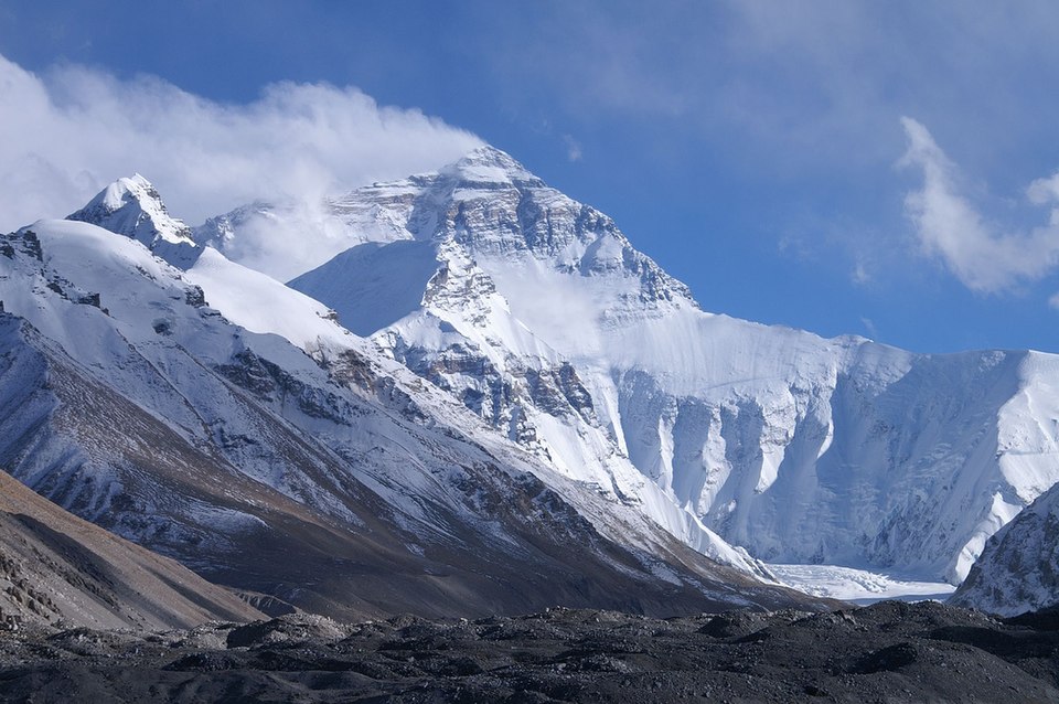 Mount Everest from the first base camp