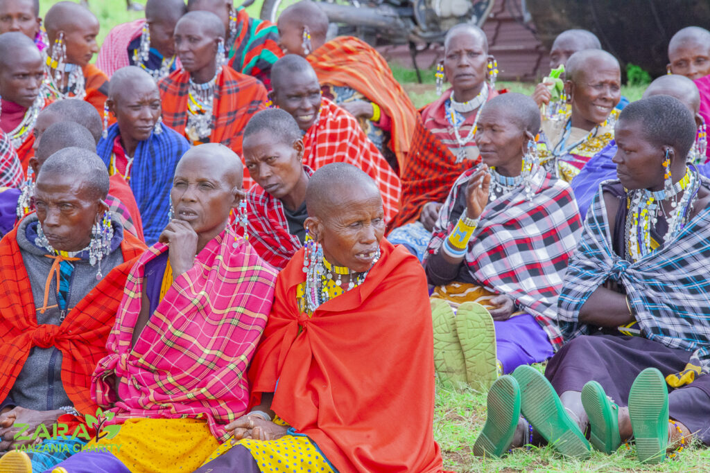 Maasai women participating in a Zara Charity empowerment program, learning new skills and promoting gender equality within their communities in Tanzania.