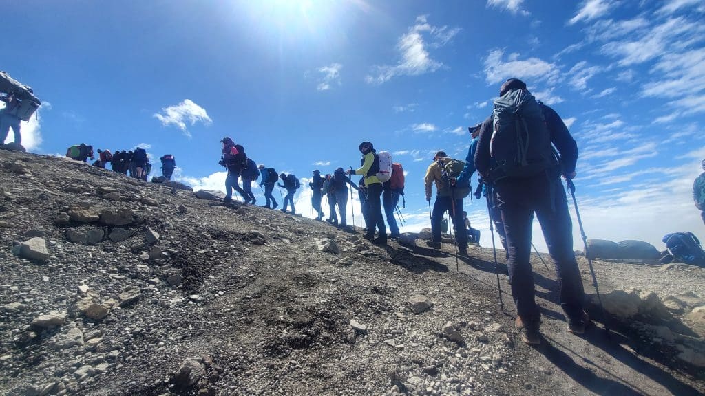 Everest Base Camp and Mount Kilimanjaro do not require technical climbing skills.