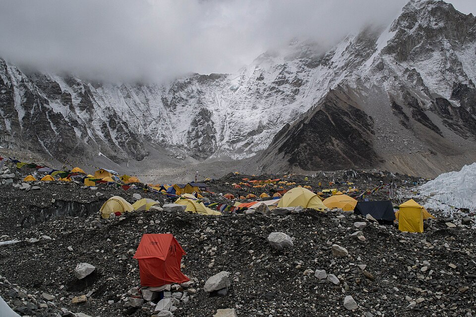 A stormy day at Everest base camp