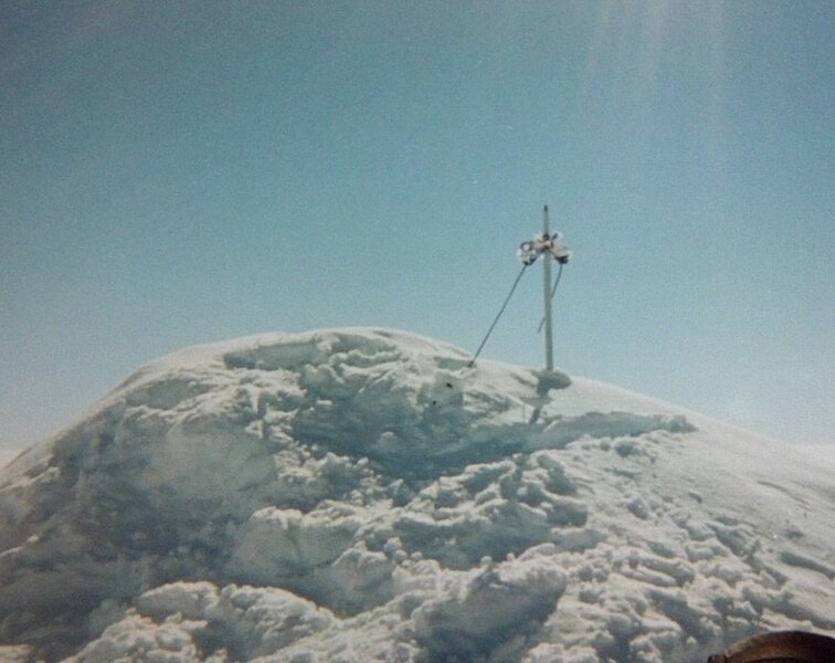 The icy summit of Vinson Massif in Antarctica captured by Victor L. Vescovo.